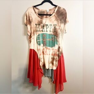 THE MORGAN FACTORY Happy Camper tunic tee S M L